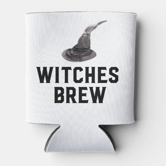 Witches Brew | Het Pet van de Halloween heks Blikjeskoeler (Voorkant)