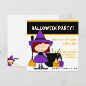 Witches Brew Kind's Halloween Party Invitation 1 Kaart (Voorkant / Achterkant)
