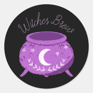 Witches Brew pastelwitje Ronde Sticker