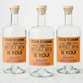 Witches Brew Quote Halloween Party Likeurfles Etiket (Flessen)