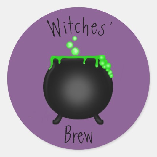 Witches Brew Ronde Sticker (Voorkant)