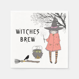 Witches Brew Spooky Witch Servet
