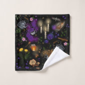Witches Brew Tea en Cottcore Pattern Bad Handdoek (Wasdoekje)