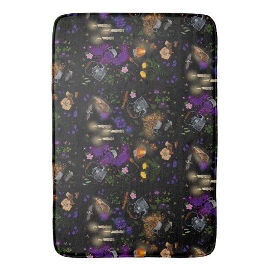 Witches Brew Tea en Cottcore Pattern Badmat (Voorkant Verticaal)