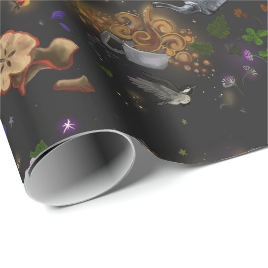 Witches Brew Tea en Cottcore Pattern Cadeaupapier (Rol Hoek)