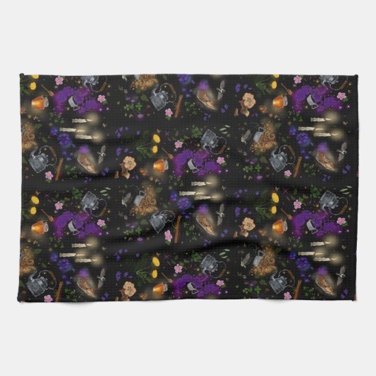 Witches Brew Tea en Cottcore Pattern Theedoek (Horizontaal)