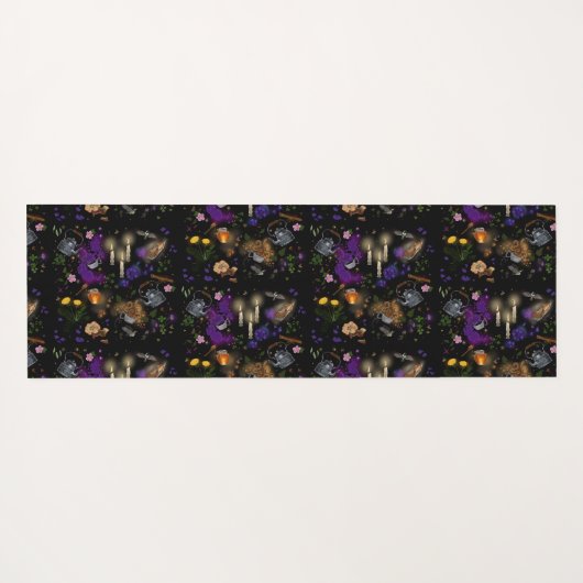 Witches Brew Tea en Cottcore Pattern Yogamat (Achterkant (horizontaal))