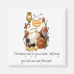 Witches Brew Vintage Halloween Magneet