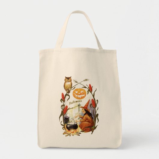 Witches Brew Vintage Halloween Tote Bag (Voorkant)
