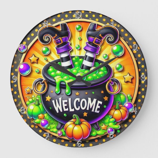 Witches' Brew Welkom Grote Klok (Voorkant)