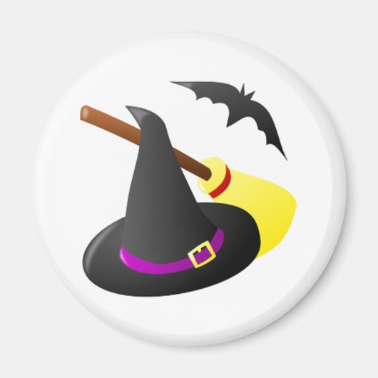 Witches Broom en Pet Magneet (Voorkant)
