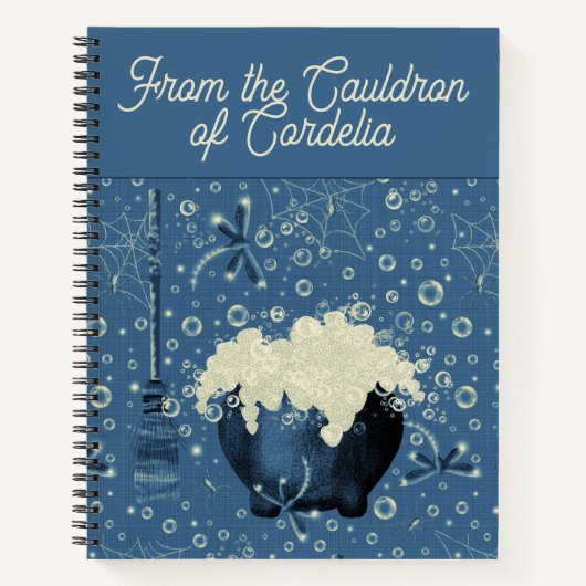 Witches Caldron Blue Recipe Notitieboek (Voorkant)