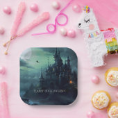 Witches Castle Halloween Papieren Bordje (Feest)