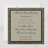 Witches Cat Halloween Party Square Invitation Kaart (Achterkant)