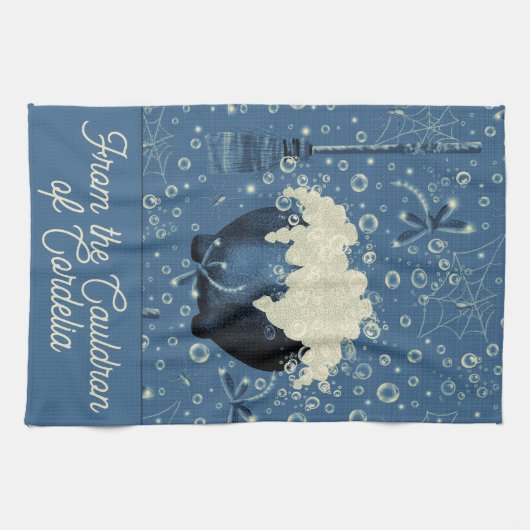 Witches Cauldron Blue Theedoek (Horizontaal)