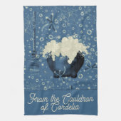 Witches Cauldron Blue Theedoek (Verticaal)
