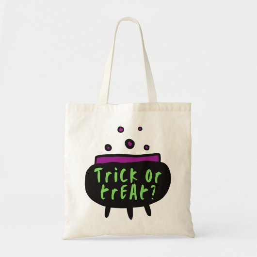 Witches Cauldron Halloween Trick or treat Canvas t Tote Bag (Voorkant)