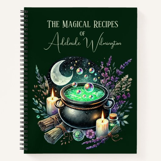 Witches' Cauldron Recepten Gepersonaliseerd Notitieboek (Voorkant)