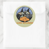 Witches Cauldron Ronde Sticker (Tas)