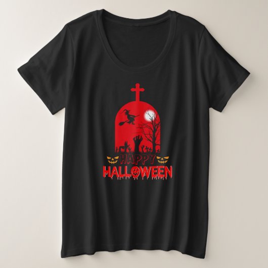 Witches Cemetery Grote Maat T-shirt (Design voorkant)