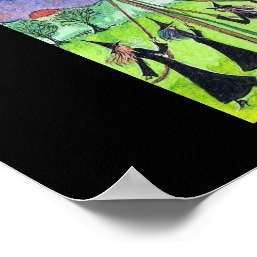 Witches dansen de Maypole. Poster (Hoek)