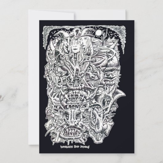 Witches en duivels, door Brian Benson Flat Kaart (Voorkant)