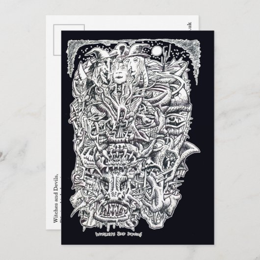 Witches en duivels, door Brian Benson Flat Kaart (Voorkant / Achterkant)