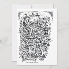 Witches en duivels, door Brian Benson Flat Kaart