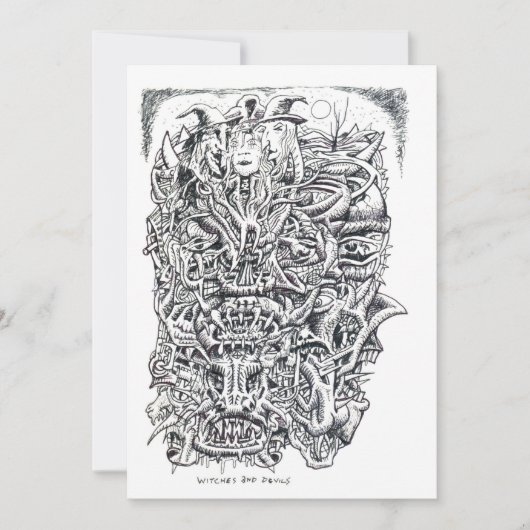 Witches en duivels, door Brian Benson Flat Kaart (Voorkant)