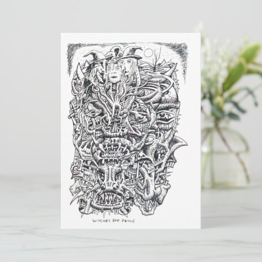Witches en duivels, door Brian Benson Flat Kaart (Staand voorkant)