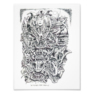 Witches en duivels, door Brian Benson Foto Afdruk