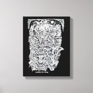 Witches en duivels, van Brian Benson. Canvas Afdruk