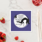 Witches en zwarte kat servet (Insitu)