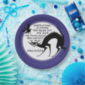 Witches en zwarte katten Citaat Papieren Bordje (Feest)