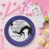 Witches en zwarte katten Citaat Papieren Bordje (Feest)