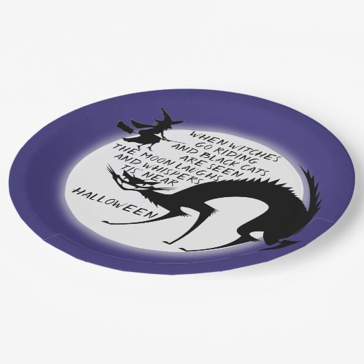 Witches en zwarte katten Citaat Papieren Bordje (Gekanteld)