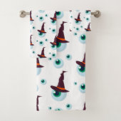 Witches Eye Halloween Pattern Bad Handdoek (Insitu)
