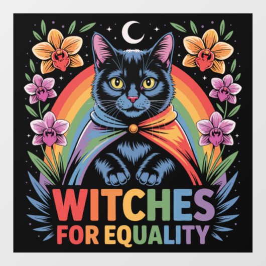 Witches For Equality Feminist Raamsticker (Vel)