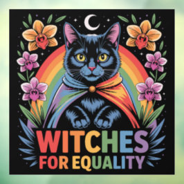 Witches For Equality Feminist Raamsticker