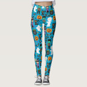 Witches, geesten, Mummies Halloween Pattern Leggings (Voorkant)