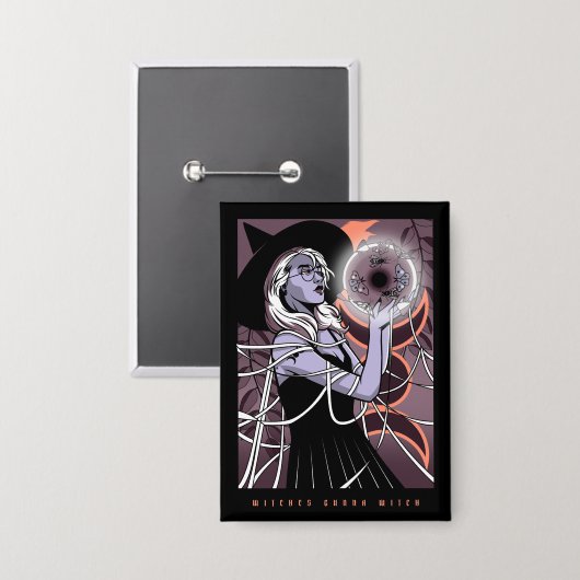 Witches Gonna Witch Button - Mystic Witchy (Voorkant / Achterkant)