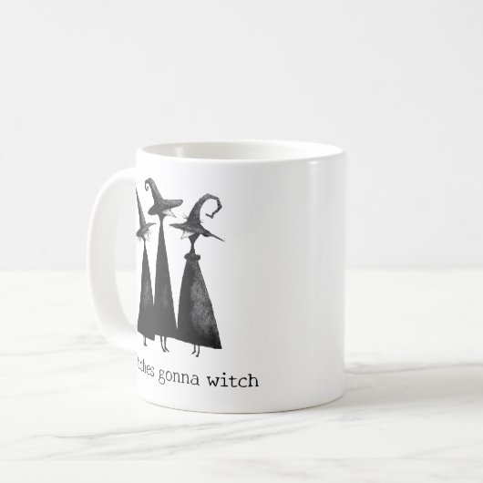 Witches Gonna Witch Halloween Koffiemok (Voorkant links)