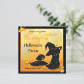 Witches Halloween Enchanting Witch Invitation Kaart (Staand voorkant)