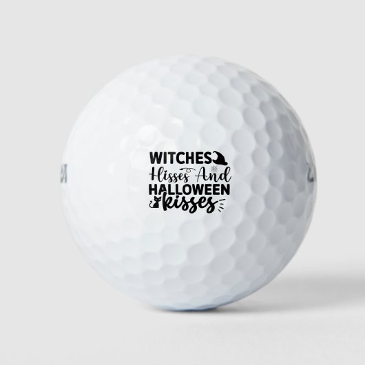 Witches Hisses And Halloween Kisses Golfballen (Voorkant)