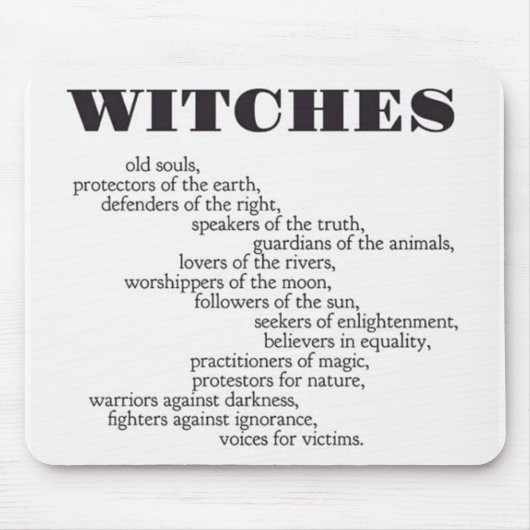Witches Identity Typography Muismat (Voorkant)