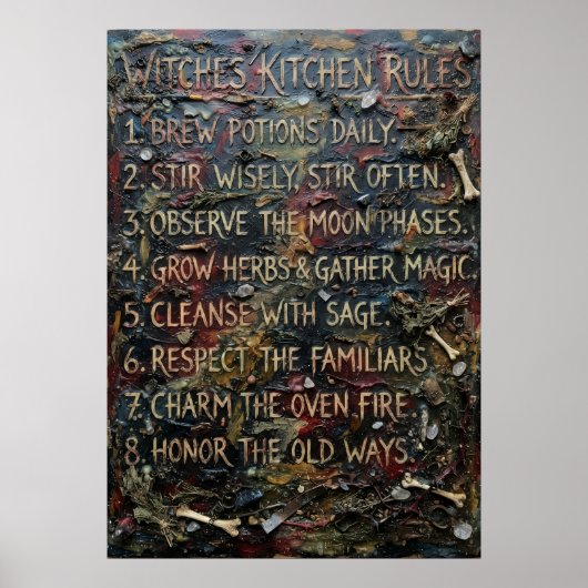 Witches Keuken Regels Poster (Voorkant)