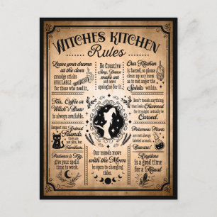 Witches Kitchen Rules  Halloween Briefkaart