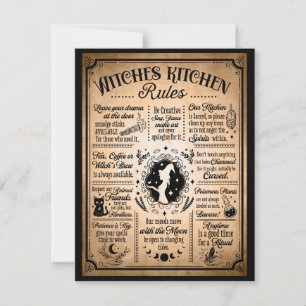 Witches Kitchen Rules  Halloween Notitiekaartje