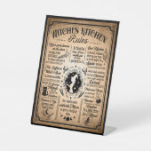 Witches Kitchen Rules  Halloween Reclamebord Met Voetstuk (Voorkant)