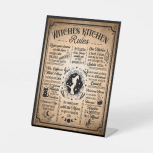 Witches Kitchen Rules  Halloween Reclamebord Met Voetstuk
